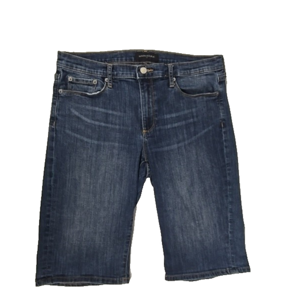 Banana Republic Womens Shorts Denim Stretch Bermuda Med Wash Blue Size 29/8